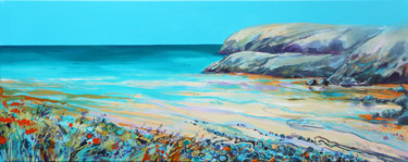 Malarstwo zatytułowany „Cornwall Coast 2” autorstwa Irina Rumyantseva, Oryginalna praca, Akryl Zamontowany na Drewniana rama…