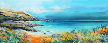 Pintura titulada "Cornwall Coast" por Irina Rumyantseva, Obra de arte original, Acrílico Montado en Bastidor de camilla de m…