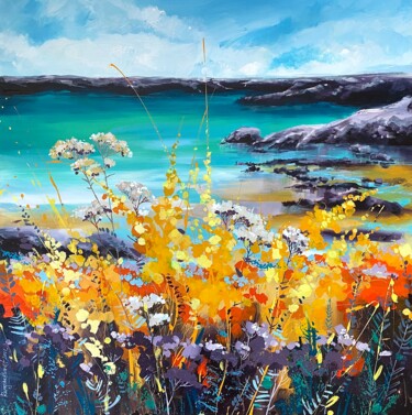 Painting titled "Cornwall Sunny Coas…" by Irina Rumyantseva, Original Artwork, Acrylic