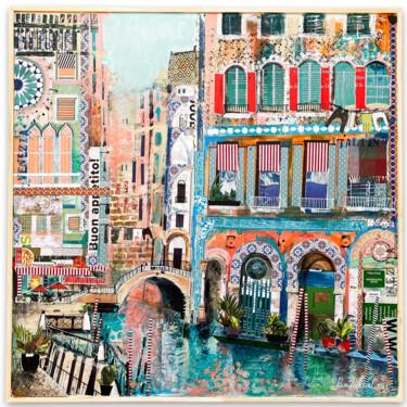 제목이 "Venice Waterside"인 미술작품 Irina Rumyantseva로, 원작, 아크릴 목재 패널에 장착됨