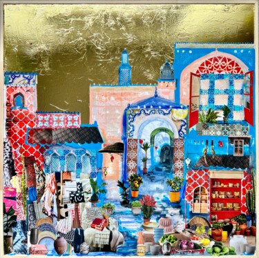 Коллажи под названием "Moroccan Souk Market" - Irina Rumyantseva, Подлинное произведение искусства, Коллажи