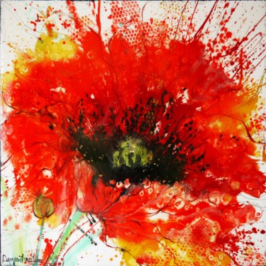 Peinture intitulée "The Red Poppy" par Irina Rumyantseva, Œuvre d'art originale, Acrylique
