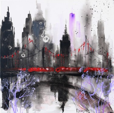 Schilderij getiteld "City Crossing 3" door Irina Rumyantseva, Origineel Kunstwerk, Acryl