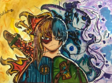 Drawing titled "Manga Creation" by Marco Ciorfito, Original Artwork, Marker