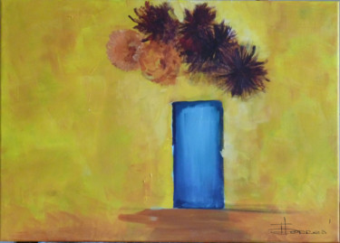 Peinture intitulée "Chrysantheme" par Iryna Torres, Œuvre d'art originale, Acrylique