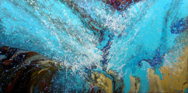 Malerei mit dem Titel "Waves" von Irini Karpikioti, Original-Kunstwerk, Acryl