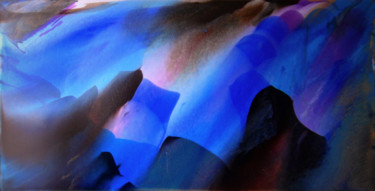 Malerei mit dem Titel "Northern lights" von Irini Karpikioti, Original-Kunstwerk, Acryl