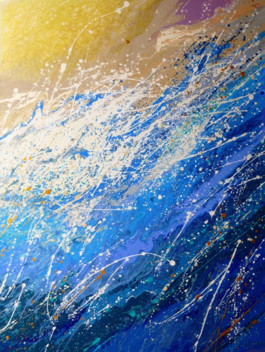 Pittura intitolato "Seascape" da Irini Karpikioti, Opera d'arte originale, Acrilico