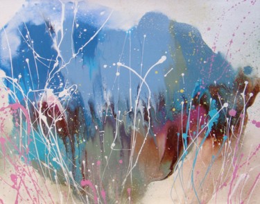 Peinture intitulée ""Splashes" #1 Origi…" par Irini Karpikioti, Œuvre d'art originale, Acrylique