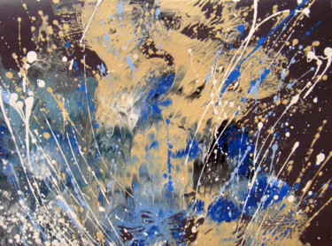Pittura intitolato "12 x 16" Abstract p…" da Irini Karpikioti, Opera d'arte originale, Acrilico