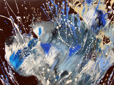 Malerei mit dem Titel "Acrylic painting on…" von Irini Karpikioti, Original-Kunstwerk, Acryl