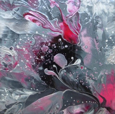 Malerei mit dem Titel ""Floral" Small pain…" von Irini Karpikioti, Original-Kunstwerk, Acryl