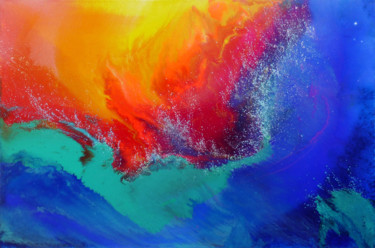"Abstract Sunset" başlıklı Tablo Irini Karpikioti tarafından, Orijinal sanat, Akrilik