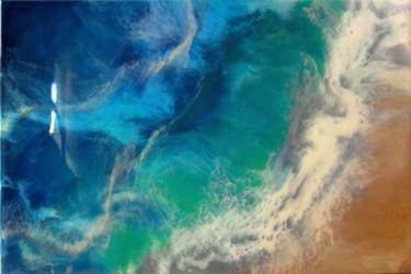 绘画 标题为“"Sea Wave" Resin La…” 由Irini Karpikioti, 原创艺术品, 丙烯