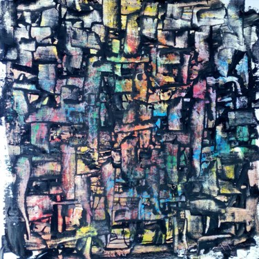 Painting titled "Labyrinth 3" by Irene Apostolou, Original Artwork