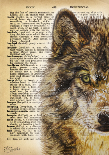Malerei mit dem Titel "Wolf head woodland…" von Irinjoyart, Original-Kunstwerk, Aquarell