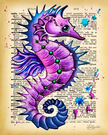 Отпечатки и Гравюры под названием "Jellyfish Aquatic a…" - Irinjoyart, Подлинное произведение искусства, Цифровая печать