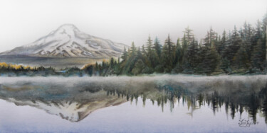 Pintura intitulada "Landscape painting…" por Irinjoyart, Obras de arte originais, Óleo