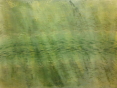 Schilderij getiteld "Greens" door Iris Lindsay, Origineel Kunstwerk, Acryl
