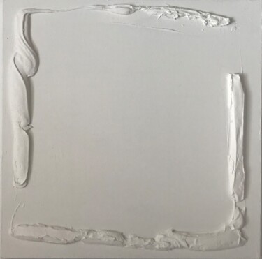 Painting titled "white modern  art" by Iris White, Original Artwork, Acrylic