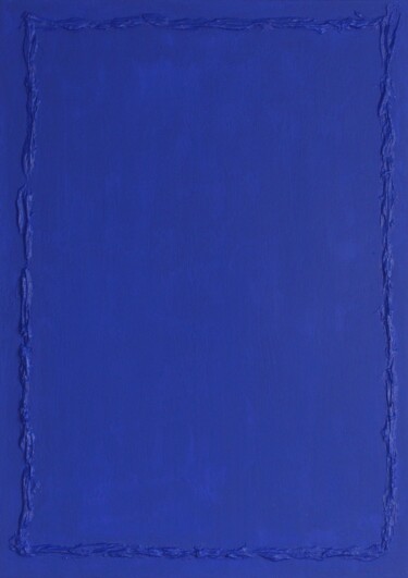 Schilderij getiteld "Blue Ultramarine 3D…" door Iris White, Origineel Kunstwerk, Acryl