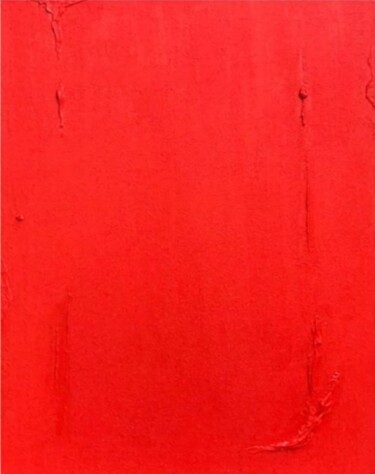 Ζωγραφική με τίτλο "Red abstract canvas…" από Iris White, Αυθεντικά έργα τέχνης, Λάδι