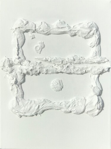 Painting titled "white modern art" by Iris White, Original Artwork, Acrylic