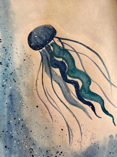 Картина под названием "Медуза" - Iris, Подлинное произведение искусства, Акварель