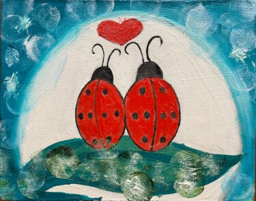 Painting titled "LOVE" by Iris, Original Artwork, Oil