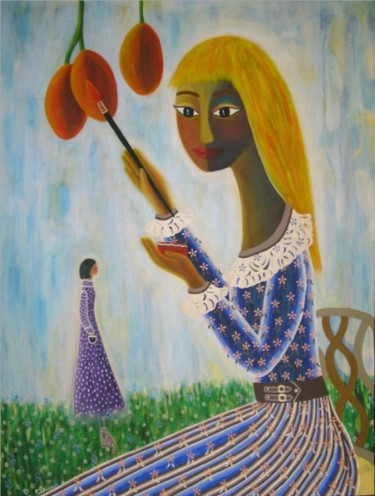 Peinture intitulée "L'artiste se peingn…" par Irise, Œuvre d'art originale, Huile