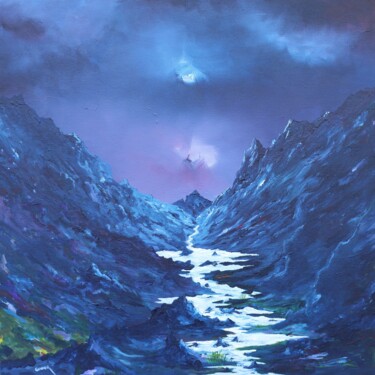 Pintura intitulada "Night falls on the…" por Conor Murphy, Obras de arte originais, Acrílico