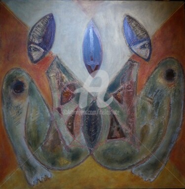 Peinture intitulée "Ikthus Iimage.jpg" par Iris, Œuvre d'art originale, Acrylique
