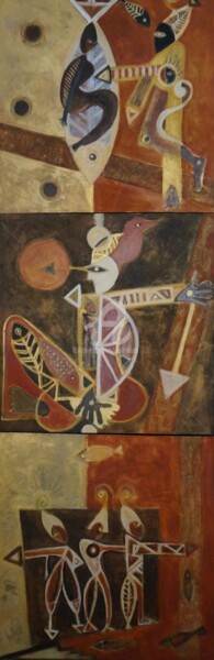 Картина под названием "Kiôn" - Iris, Подлинное произведение искусства, Акрил