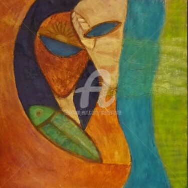 Картина под названием "Akakalis" - Iris, Подлинное произведение искусства, Акрил