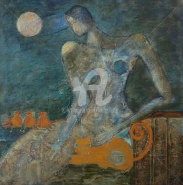 Painting titled "Famosha" by Iris, Original Artwork, Acrylic