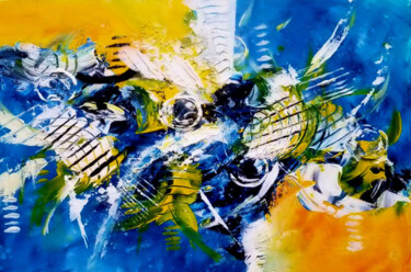 Pittura intitolato "Ouragan" da Irma Dhondt, Opera d'arte originale, Acrilico