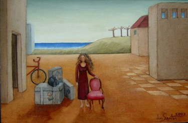 Pintura titulada "Aquí estoy" por Irma Dos Santos, Obra de arte original