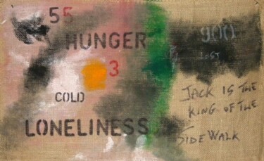 Painting titled "Hungry Homeless" by Irvin Grassi, Original Artwork, Oil