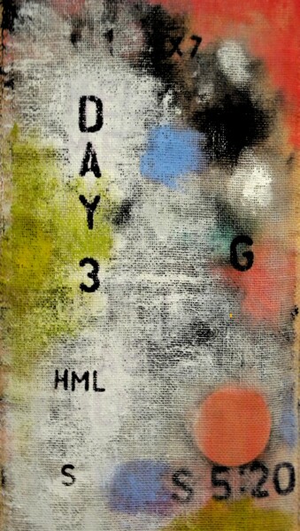 Painting titled "Day 3 in trouble (…" by Irvin Grassi, Original Artwork, Oil