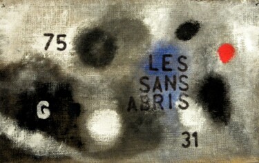 Painting titled "Les sans abris ( Ho…" by Irvin Grassi, Original Artwork, Oil
