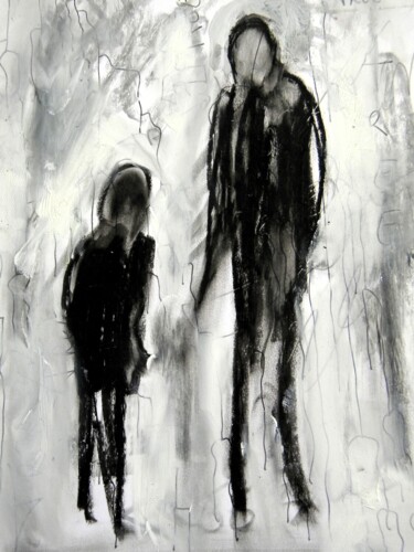 Dessin intitulée "Maternal Memory" par Irvin Grassi, Œuvre d'art originale, Pastel