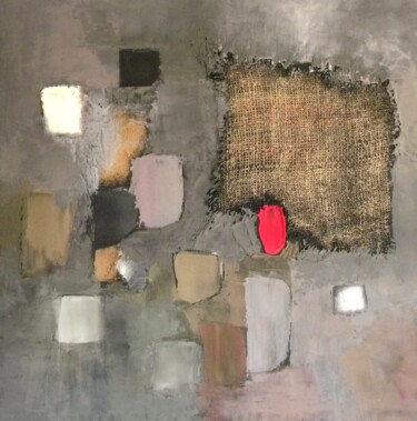 Painting titled "Composition for the…" by Irvin Grassi, Original Artwork, Oil Mounted on Wood Stretcher frame