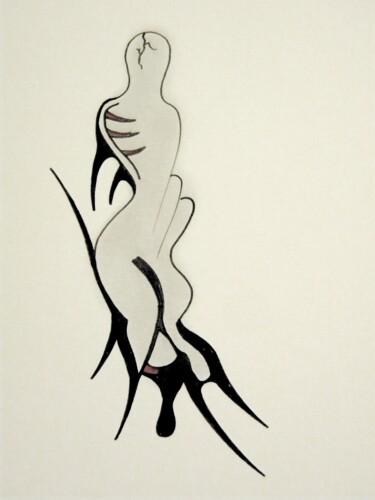 Disegno intitolato "Bad stepmother" da Irvin Grassi, Opera d'arte originale, Penna gel