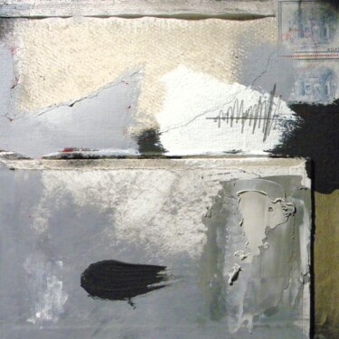 Painting titled "Homeless code" by Irvin Grassi, Original Artwork, Collages Mounted on Wood Stretcher frame