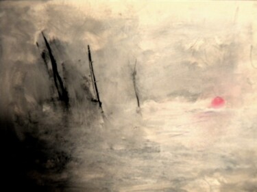 Dessin intitulée "Dark swamp" par Irvin Grassi, Œuvre d'art originale, Huile