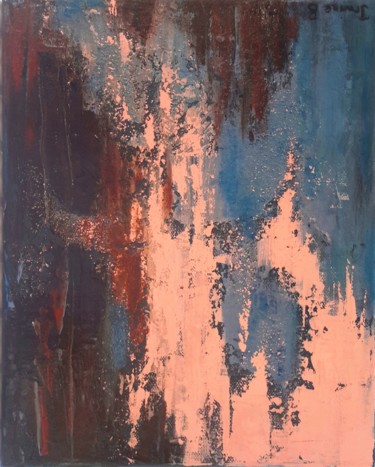 Peinture intitulée "Pink and blue" par Irwine B., Œuvre d'art originale, Acrylique