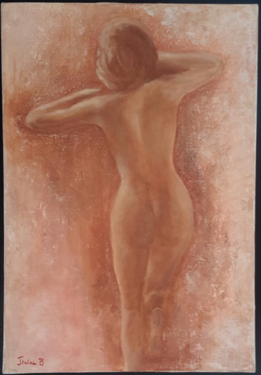 Malerei mit dem Titel "Nu rose" von Irwine B., Original-Kunstwerk, Acryl
