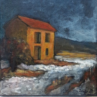 Peinture intitulée "Hiver en Provence" par Irwine B., Œuvre d'art originale, Acrylique