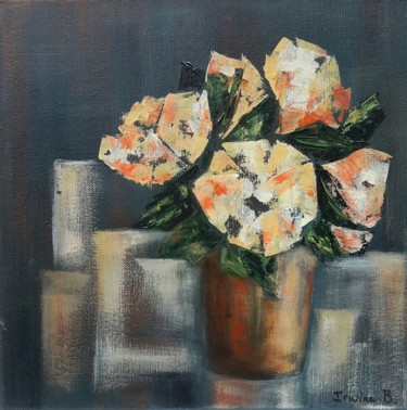 Peinture intitulée "Bouquet jaune" par Irwine B., Œuvre d'art originale, Acrylique