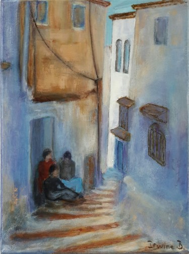 Peinture intitulée "Dans la Medina" par Irwine B., Œuvre d'art originale, Acrylique